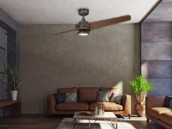 Deckenventilator XETY mit Licht und Fernbedienung, Bronzefarbig, Ø 142cm