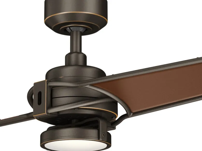 Deckenventilator XETY mit Licht und Fernbedienung, Bronzefarbig, Ø 142cm