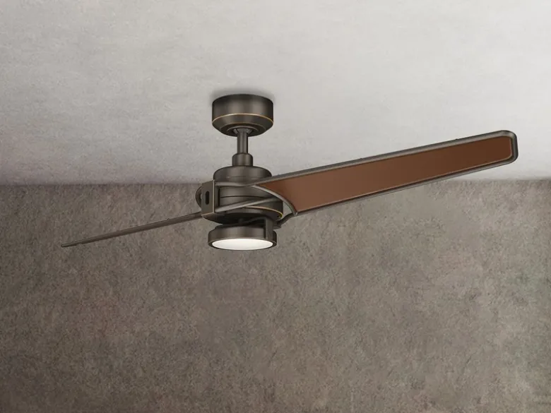 Deckenventilator XETY mit Licht und Fernbedienung, Bronzefarbig, Ø 142cm
