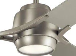Deckenventilator ZEUS mit Licht und Fernbedienung, Silber, Ø 152cm