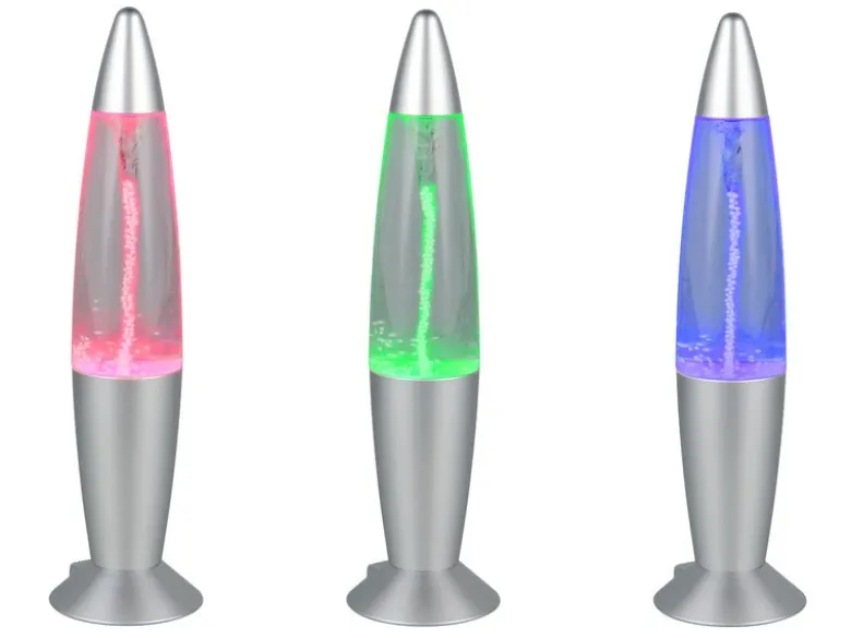 Deko LED RGB Tischleuchte mit Strudel Batterie- oder USB betrieben, Höhe 34,5cm