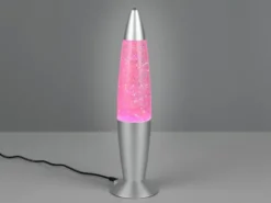 Deko LED RGB Tischleuchte mit Glitzer Batterie- oder USB betrieben, Höhe 34,5cm