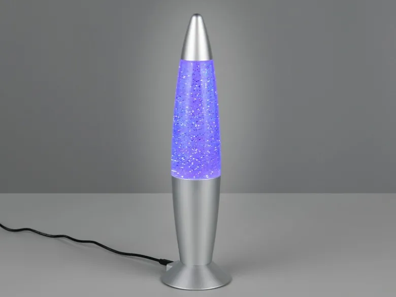 Deko LED RGB Tischleuchte mit Glitzer Batterie- oder USB betrieben, Höhe 34,5cm