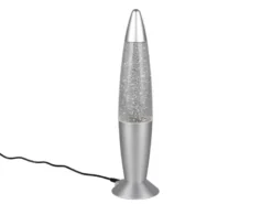 Deko LED RGB Tischleuchte mit Glitzer Batterie- oder USB betrieben, Höhe 34,5cm