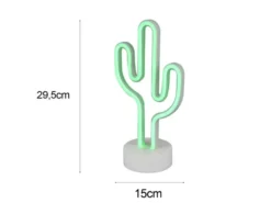 Deko LED Tischleuchte CACTUS Batterie- oder USB betrieben, Höhe 29cm