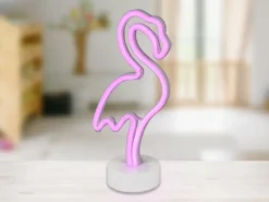 Deko LED Tischleuchte FLAMINGO Batterie- oder USB betrieben, Höhe 29cm