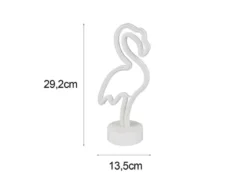 Deko LED Tischleuchte FLAMINGO Batterie- oder USB betrieben, Höhe 29cm