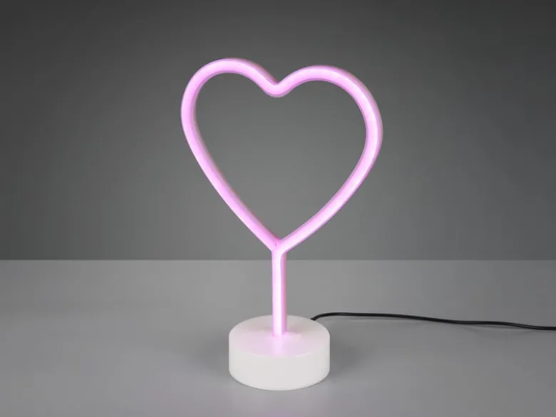 Deko LED Tischleuchte HEART Batterie- oder USB betrieben, Höhe 30cm
