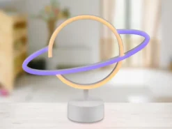 Deko LED Tischleuchte PLANET Batterie- oder USB betrieben, Höhe 25cm