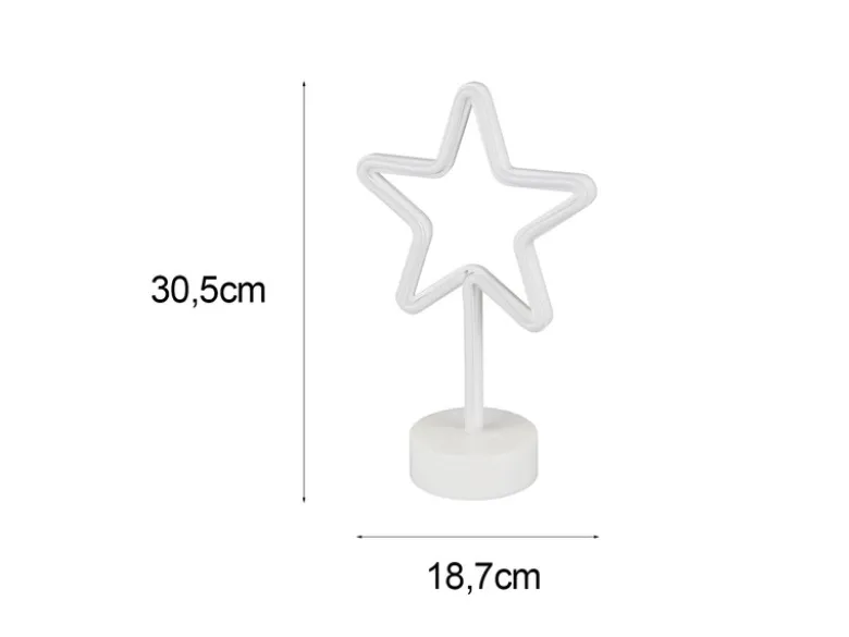 Deko LED Tischleuchte STAR Batterie- oder USB betrieben, Höhe 30cm