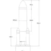 Deko RGB LED Tischleuchte APOLLO Raketenlampe per USB betrieben, Höhe 33cm