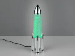 Deko RGB LED Tischleuchte APOLLO Raketenlampe per USB betrieben, Höhe 33cm