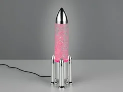 Deko RGB LED Tischleuchte APOLLO Raketenlampe per USB betrieben, Höhe 33cm