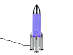 Deko RGB LED Tischleuchte APOLLO Raketenlampe per USB betrieben, Höhe 33cm