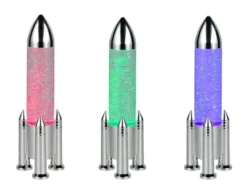 Deko RGB LED Tischleuchte APOLLO Raketenlampe per USB betrieben, Höhe 33cm
