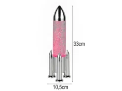 Deko RGB LED Tischleuchte APOLLO Raketenlampe per USB betrieben, Höhe 33cm