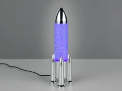 Deko RGB LED Tischleuchte APOLLO Raketenlampe per USB betrieben, Höhe 33cm