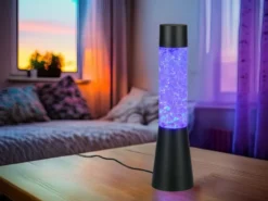 Deko RGB LED Tischleuchte Batterie- oder USB betrieben, Höhe 33cm