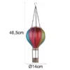 Deko Solarleuchte mit buntem Heißluftballon aus Kunststoff, Höhe 46,5cm
