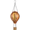 Deko Solarleuchte mit Heißluftballon Kupferfarbig aus Metall, Höhe 46cm
