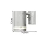 Design Außenwandleuchte MODENA Downlight, Höhe 13cm, Silber