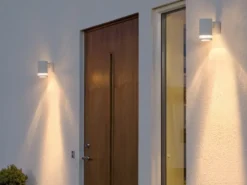 Design Außenwandleuchte MODENA Downlight, Höhe 13cm, Weiß