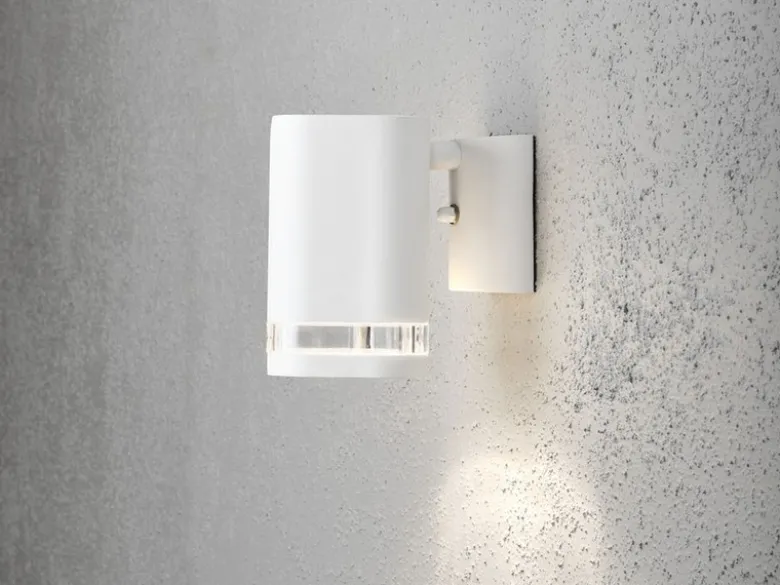 Design Außenwandleuchte MODENA Downlight, Höhe 13cm, Weiß