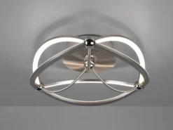 Designer LED Deckenleuchte CHARIVARI Silber matt, Ø 41cm