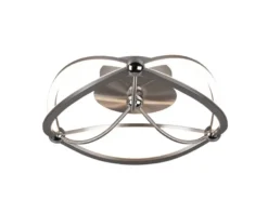 Designer LED Deckenleuchte CHARIVARI Silber matt, Ø 41cm