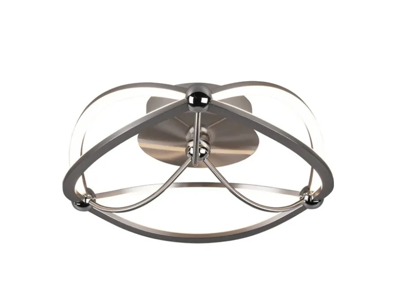 Designer LED Deckenleuchte CHARIVARI Silber matt, Ø 41cm