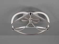Designer LED Deckenleuchte CHARIVARI Silber matt, Ø 41cm