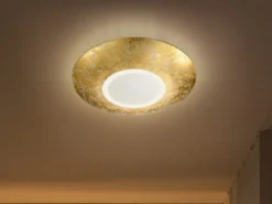 Design LED Deckenleuchte CHIROS mit Blattgold Ø 32cm
