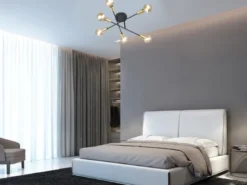 Design LED Deckenleuchte mehrflammig, Schwarz & Bronze Ø 56cm