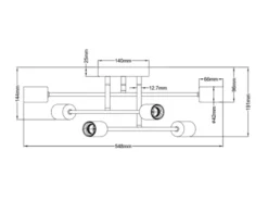 Design LED Deckenleuchte mehrflammig, Schwarz & Bronze Ø 56cm