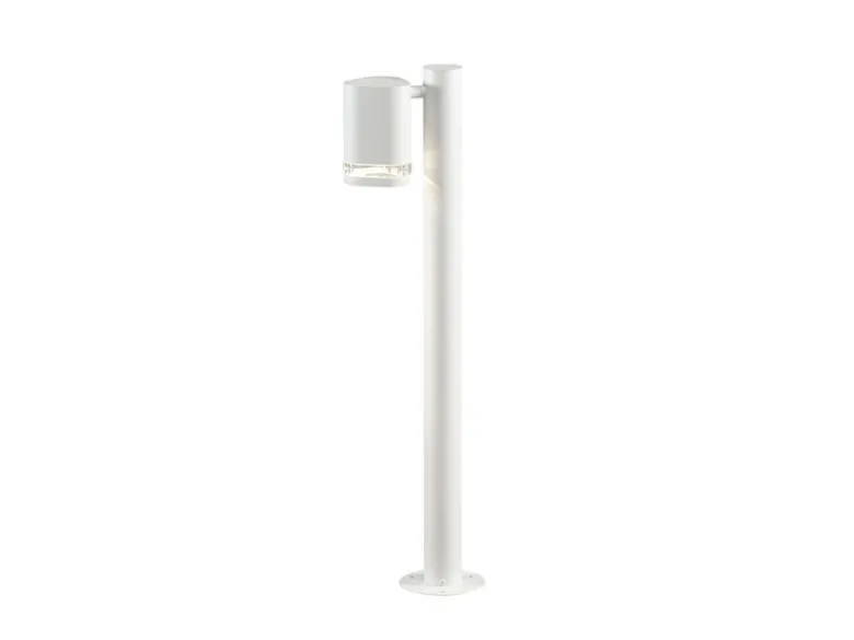 Design LED Wegeleuchte aus Aluminium, Downlight Höhe 70cm, Weiß