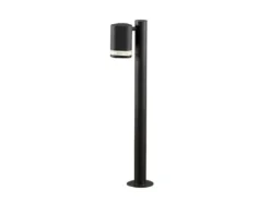 Design LED Wegeleuchte aus Aluminium, Downlight Höhe 70cm, Schwarz