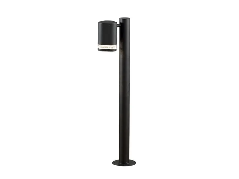 Design LED Wegeleuchte aus Aluminium, Downlight Höhe 70cm, Schwarz