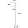 Design LED Wegeleuchte aus Stahl, Downlight Höhe 70cm, Silber