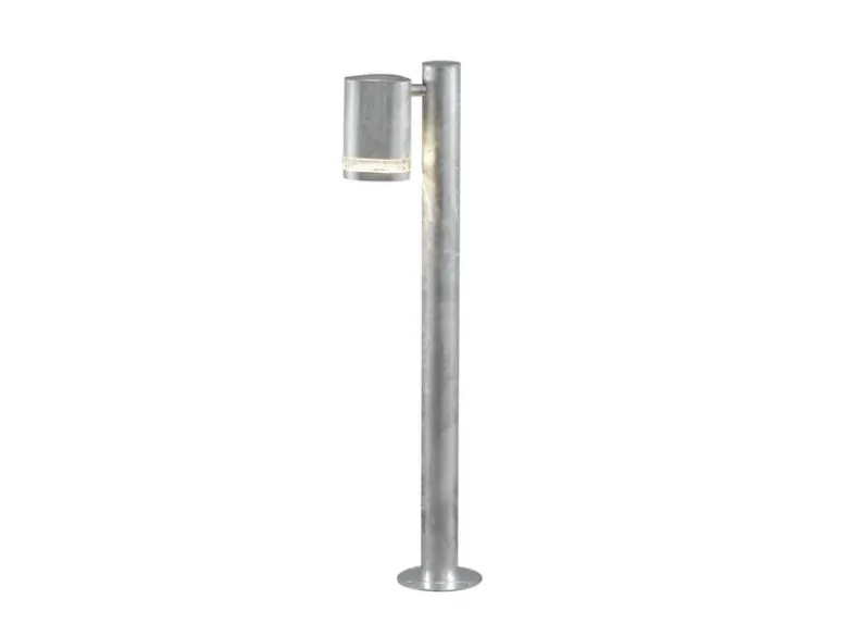 Design LED Wegeleuchte aus Stahl, Downlight Höhe 70cm, Silber