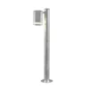 Design Wegeleuchte MODENA aus Stahl, Downlight Höhe 70cm, Silber