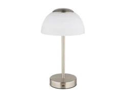 Dimmbare Akku Tischleuchte SARIMA per USB aufladbar, Silber, Höhe 31cm