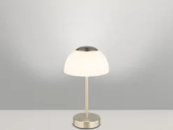 Dimmbare Akku Tischleuchte SARIMA per USB aufladbar, Silber, Höhe 31cm