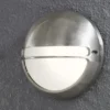 Dimmbare Außenwandleuchte TORINO Aluminium / Acrylglas opal, Ø 26cm