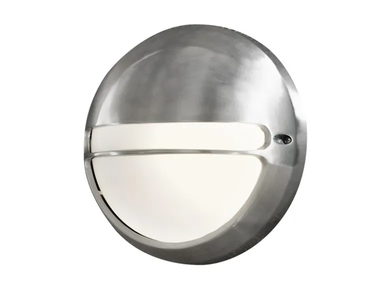 Dimmbare Außenwandleuchte TORINO Aluminium / Acrylglas opal, Ø 26cm