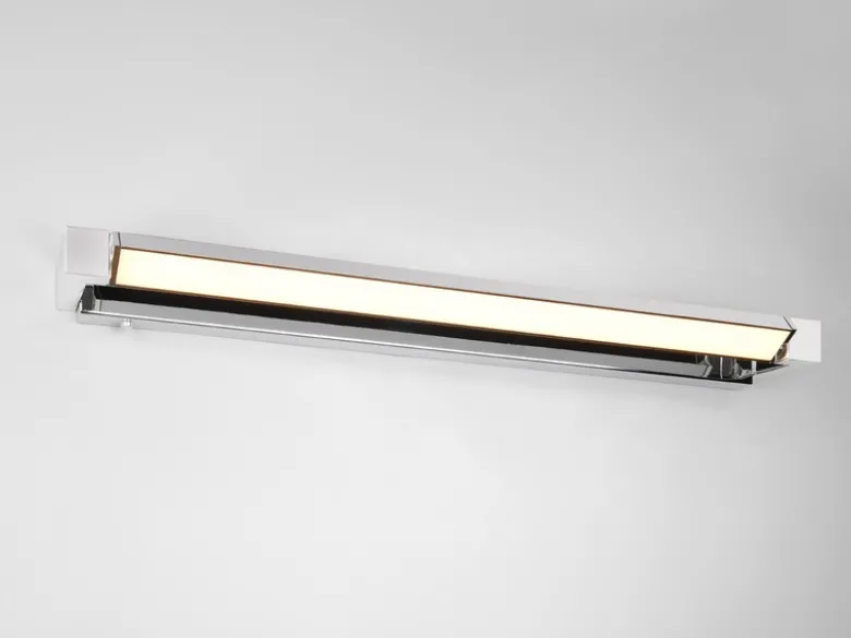 Dimmbare LED Bad Spiegelleuchte FABRIZIO schwenkbar, Chrom Breite 80cm