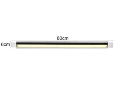Dimmbare LED Bad Spiegelleuchte FABRIZIO schwenkbar, Chrom Breite 80cm