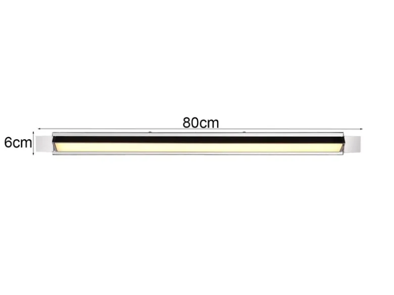 Dimmbare LED Bad Spiegelleuchte FABRIZIO schwenkbar, Chrom Breite 80cm
