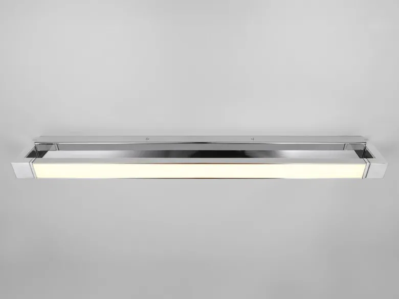 Dimmbare LED Bad Spiegelleuchte FABRIZIO schwenkbar, Chrom Breite 80cm