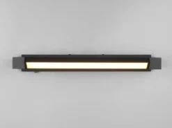 Dimmbare LED Bad Spiegelleuchte FABRIZIO schwenkbar, Schwarz Breite 50cm