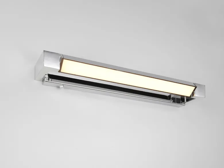 Dimmbare LED Bad Spiegelleuchte FABRIZIO schwenkbar, Chrom Breite 50cm
